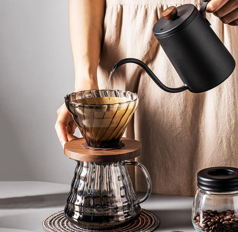 Gambar produk PORBU Filter Penyaring Kopi V60 Coffee Dripper Borosilicate 3-4 Cup - P1