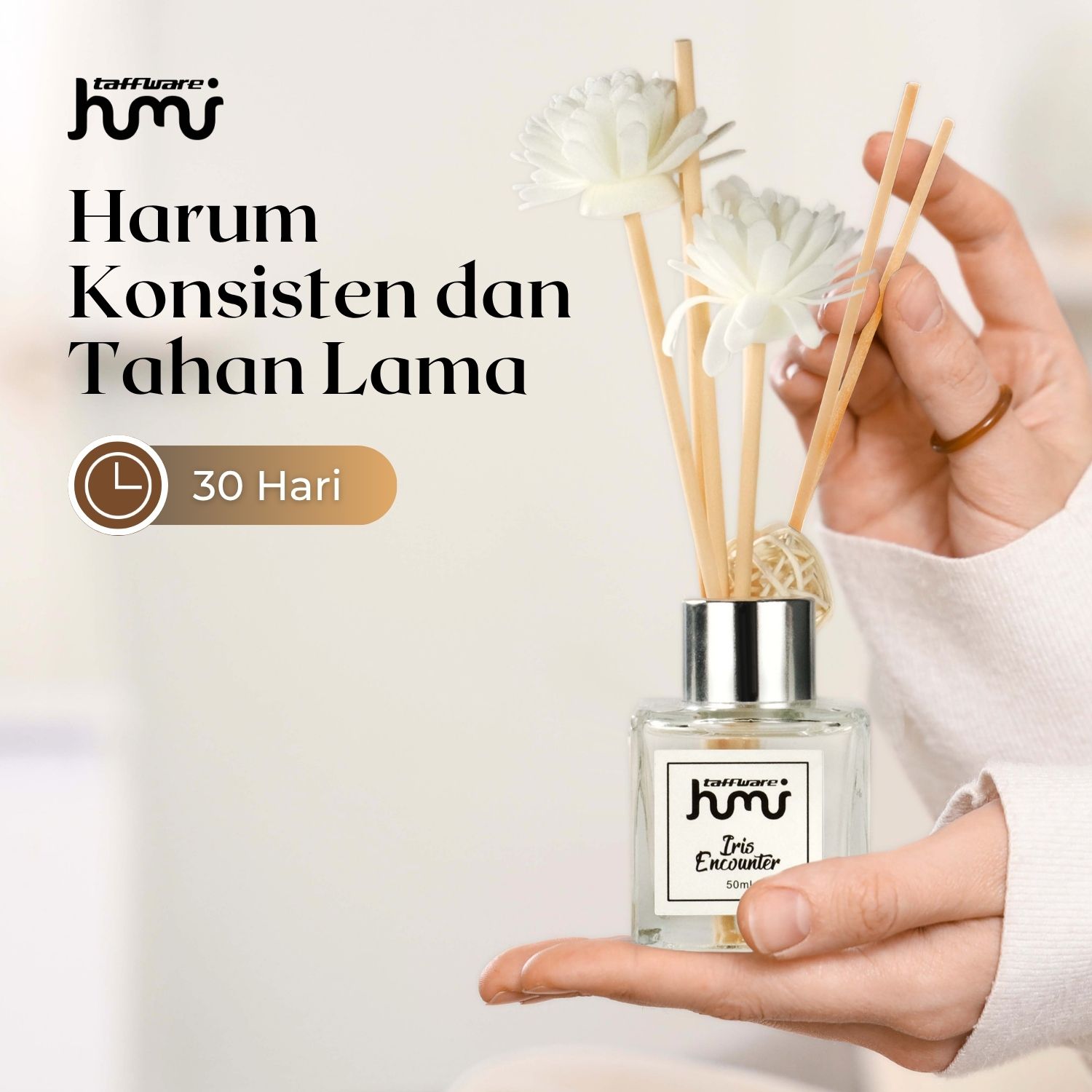 Gambar produk Taffware HUMI Pengharum Ruangan Reed Diffuser 50ml Encounters - DF-100