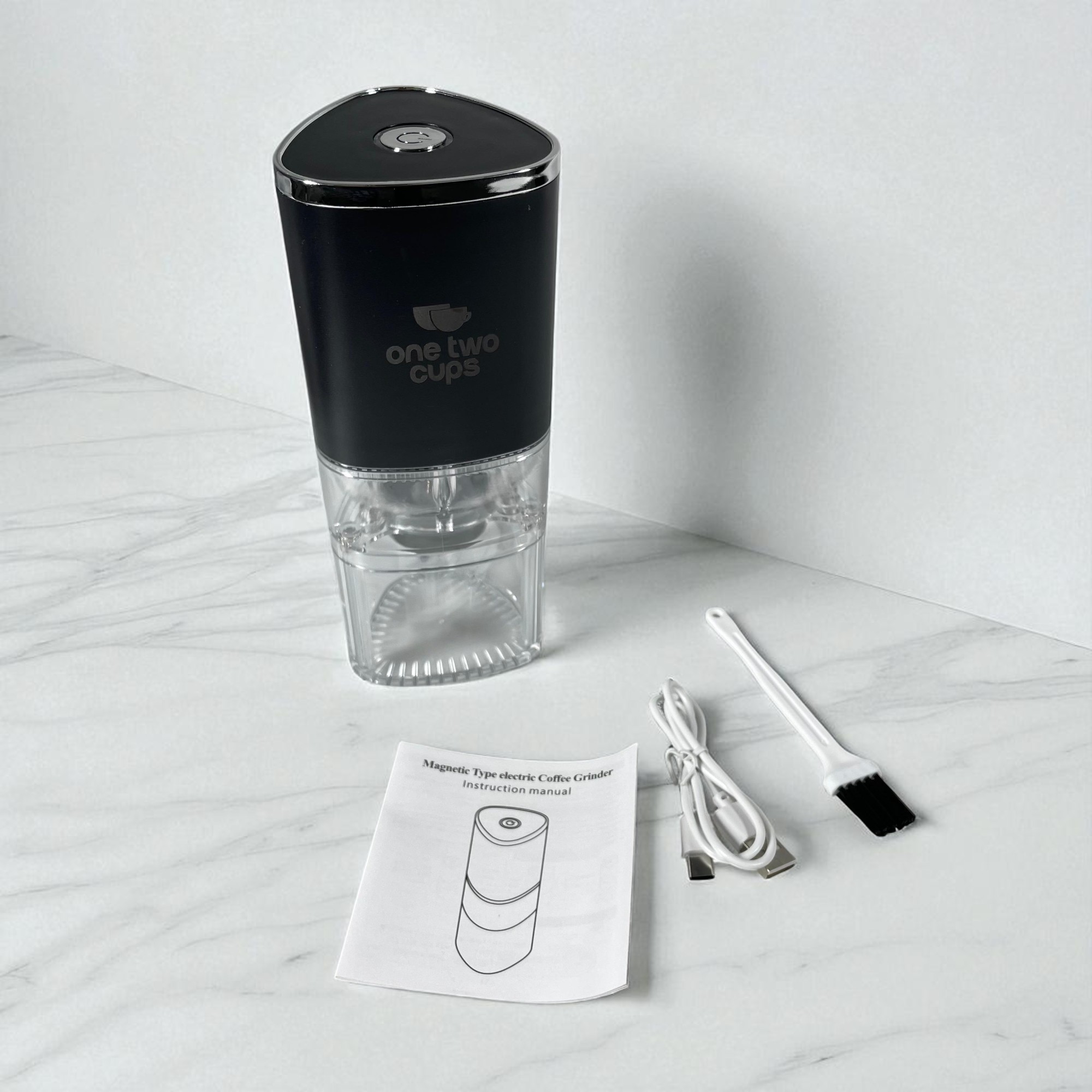 Gambar produk One Two Cups Penggiling Kopi Elektrik Coffee Grinder Adjustable 155ml - ZT-003