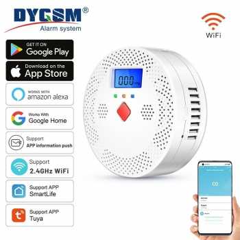 DYGSM Alat Pendeteksi Karbon Monoksida Smart CO Detector Tuya WiFi - DG12