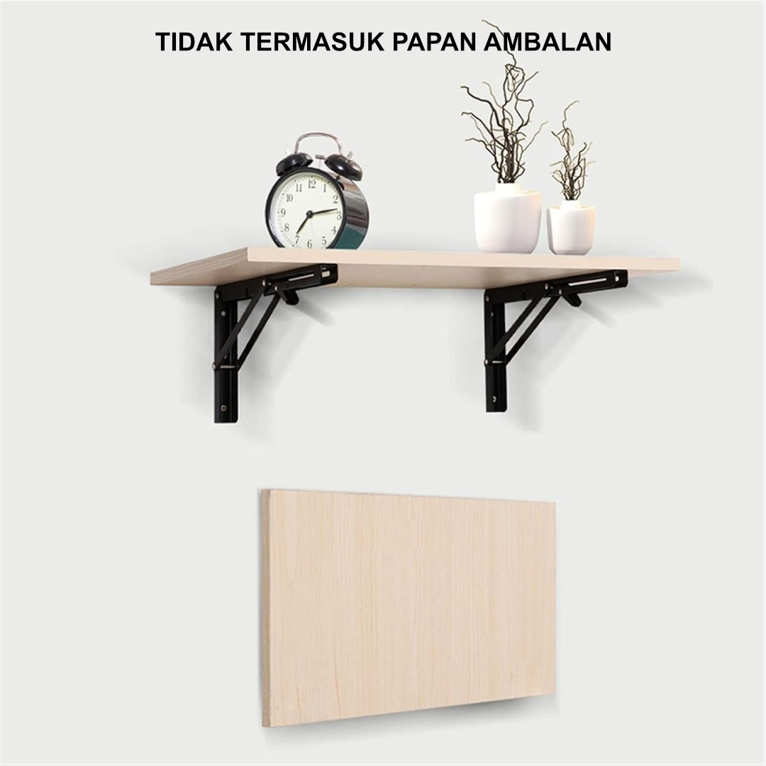 Gambar produk KAK Bracket Engsel Siku Folding Stainless 16 Inch 2 PCS - KAK-6113-B