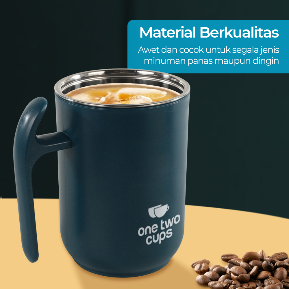 Gambar produk One Two Cups Cangkir Kopi Stainless Steel Double Wall Mug 497ml - FG10