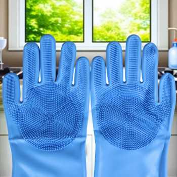 Gambar produk Xiaomi Mijia JJ Sarung Tangan Sikat Magic Silicone Cleaning Gloves - HH674