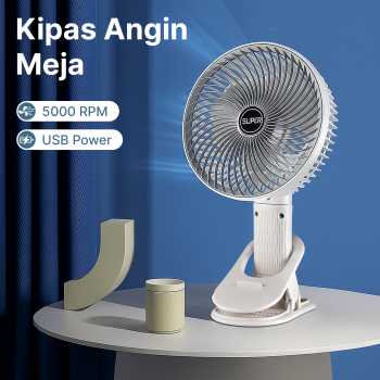 SUPER Kipas Angin Meja Portable Desk Fan USB 6.5 Inch 4.5W - AG-41