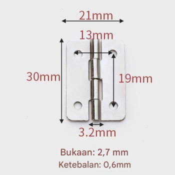 Gambar produk KitTrader Engsel Pintu Lemari Kabinet Door Hinge 4 Lubang 10 PCS - KT519