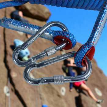 Gambar produk TaffSPORT Tali Paracord Panjat Tebing Climbing Rope Steel Buckle 10mm Panjang 20M - 24KN