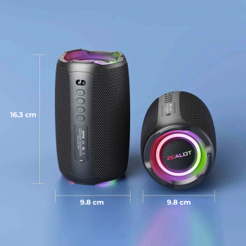 Gambar produk ZEALOT Speaker Bluetooth Portable Double Bass 360 RGB 10W - S61