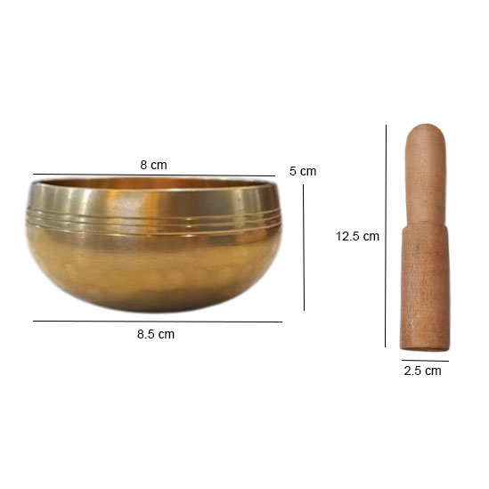 Gambar produk XIAOLANG Mangkok Tembaga Vihara Buddha Sound Bowl 8x5cm - X8
