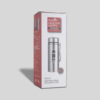 Gambar produk MACIN Botol Minum Termos Penyaring Teh Termometer Suhu Air 500ml - MA92