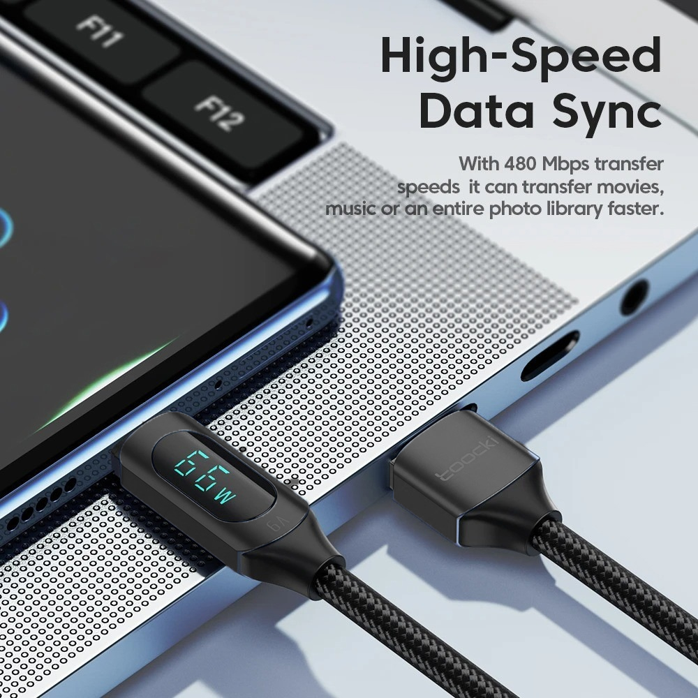 Gambar produk Toocki Kabel Charger Data USB A to USB Type-C Fast Charging 66W 6A 1M - TXCT-XY01/XYA01