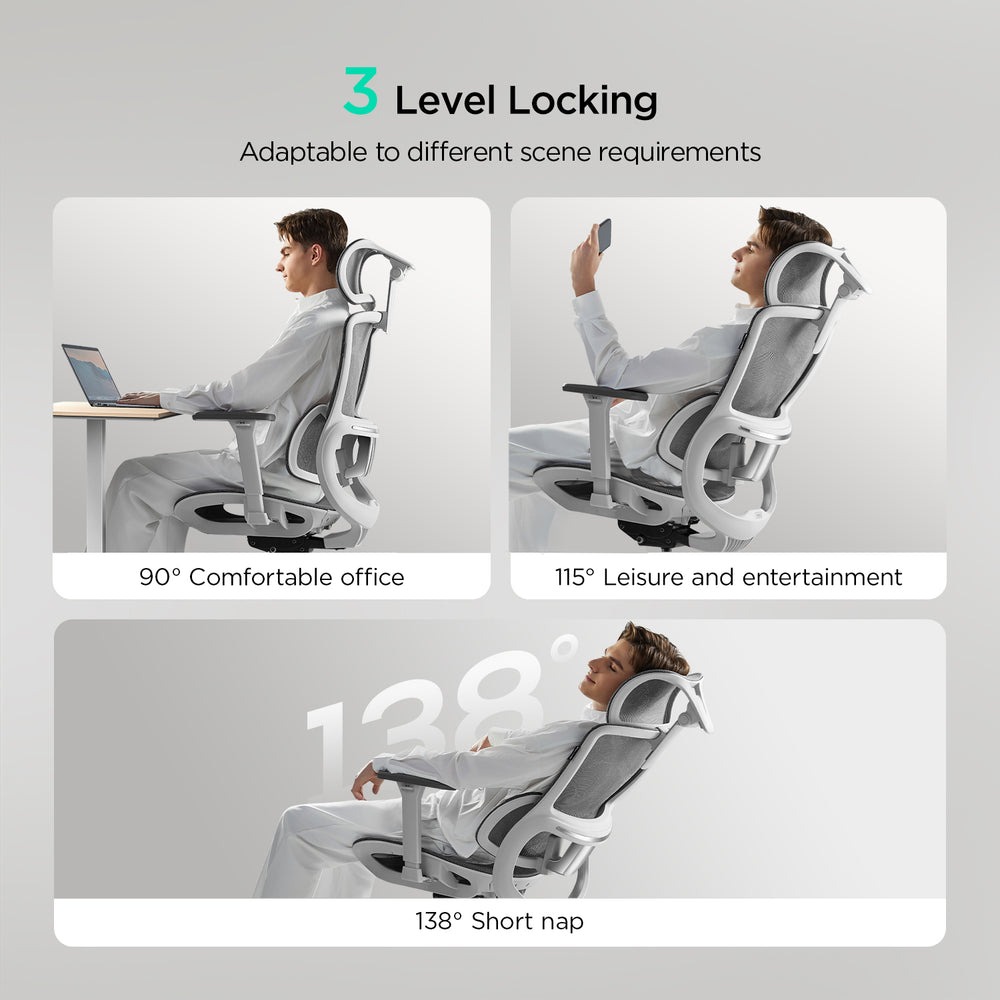 Gambar produk HBADA Kursi Kantor Office Chair Lumbar Support Flexible Armrest - E2