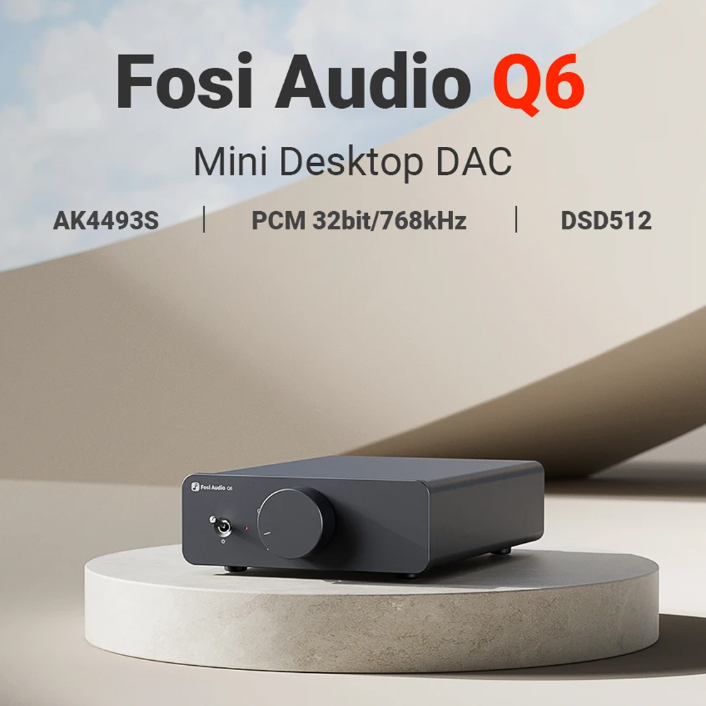 Gambar produk Fosi Audio Amplifier Bluetooth DAC Chip AK4493S HiFi Aluminium Alloy - Q6