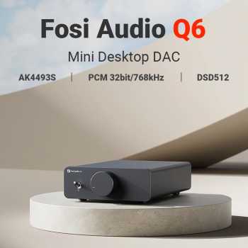Fosi Audio Amplifier Bluetooth DAC Chip AK4493S HiFi Aluminium Alloy - Q6