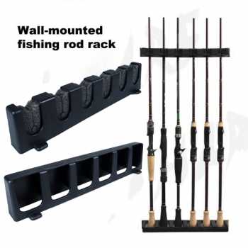 AKAKUMA Rak Holder Joran Pancing Wall Mount Fishing Rod 6 Slot - AK60