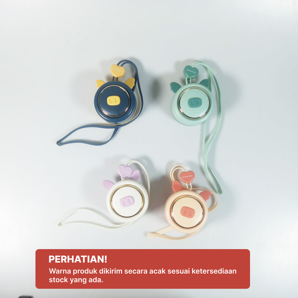 Gambar produk GIVELONG Kipas Angin Portable Flying Pig Mini Cooling Fan 500mAh - GL101