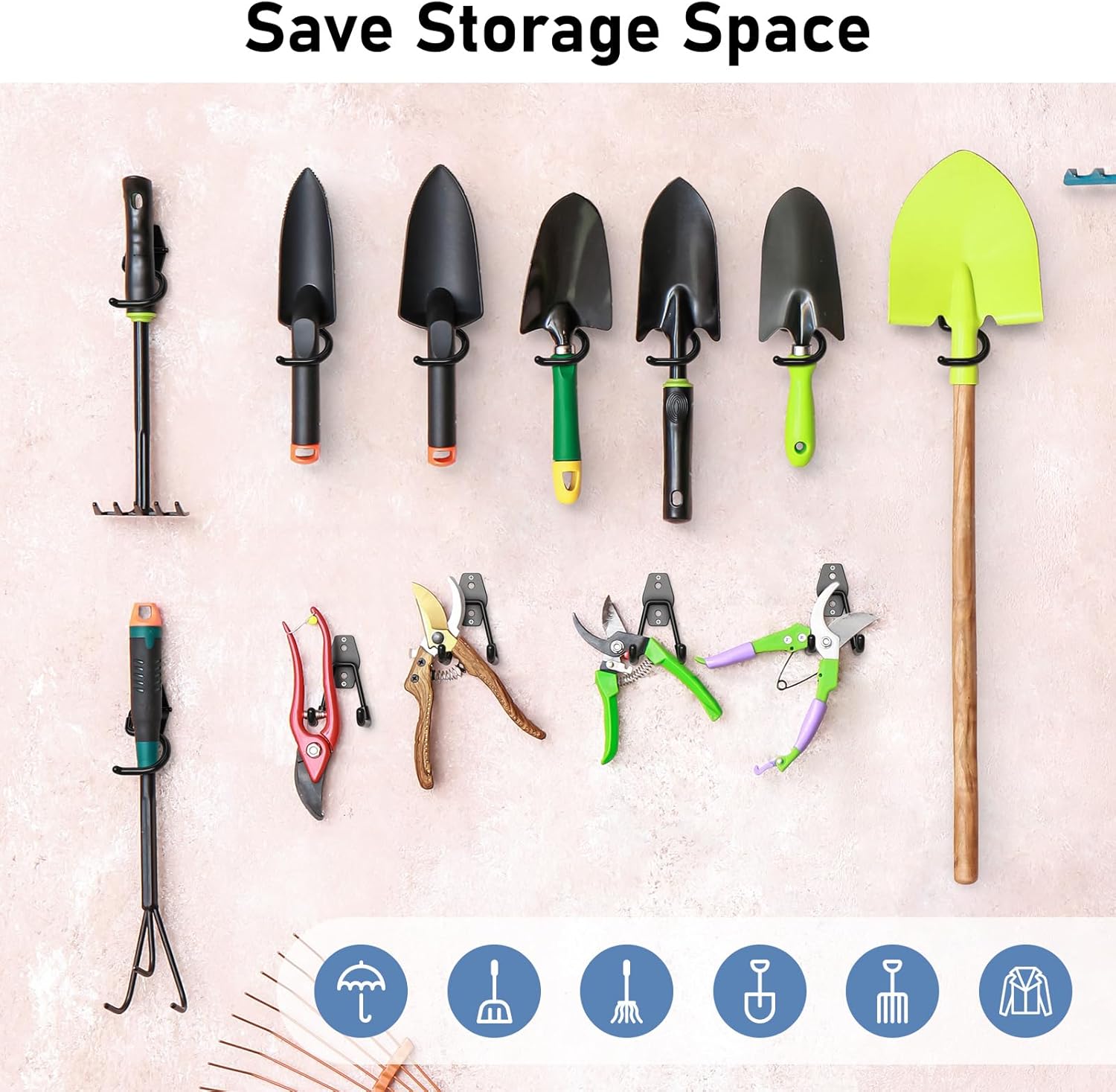Gambar produk Szuper Gantungan Dinding S Hook Wall Mount Organizer Heavy Duty - INU159