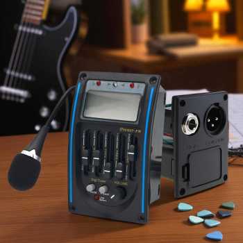 Gambar produk Prener-PM Preamp Amplifier Gitar EQ Tuner dengan Microphone - LC-5