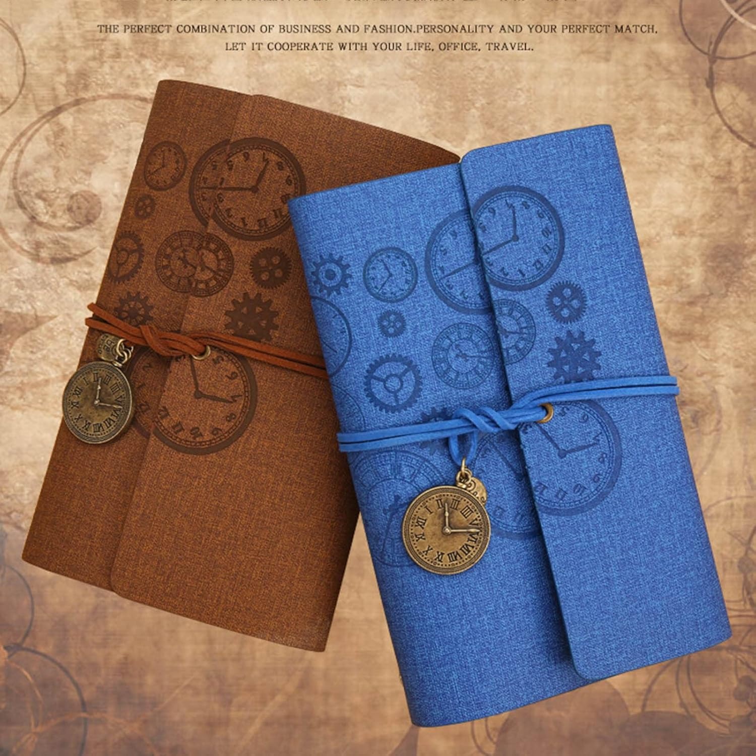 Gambar produk Ticentral Buku Jurnal Leather Notebook A6 160 Halaman Grid Blank Line - T680