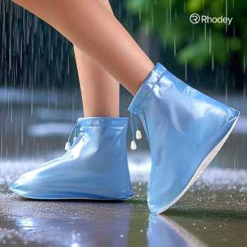 Gambar produk Rhodey Jas Hujan Sepatu Anti Air Shoes Cover PVC with Zipper M - XZ899