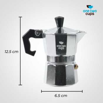 Gambar produk One Two Cups Moka Pot Espresso Coffee Maker Stovetop 1 Cup 50ml - JF112