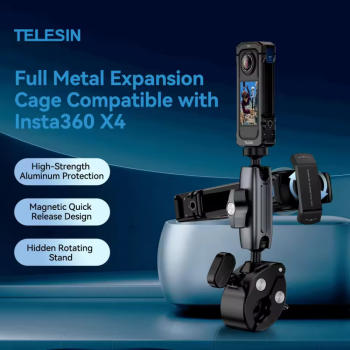 Gambar produk TELESIN Case Pelindung Action Cam Full Cage Protection for Insta360 X5 - S6-FMS-19-TIS