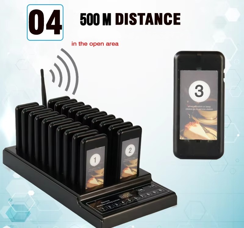 Gambar produk RTKS Wireless Calling System Restaurant Mesin Antrian 20 Pager - SU-68Z