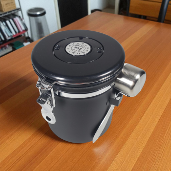 Gambar produk LISM Toples Stainless Penyimpanan Biji Kopi Rekam Tanggal Storage Jar 1.5L - MSS19