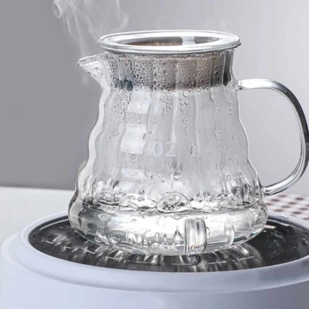 Gambar produk Leeseph Teko Kopi Coffee Server V60 Drip Pour Over Borosilicate Glass 600ml - XGS-36/60/80