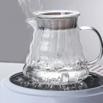Gambar produk Leeseph Teko Kopi Coffee Server V60 Drip Pour Over Borosilicate Glass 600ml - XGS-36/60/80