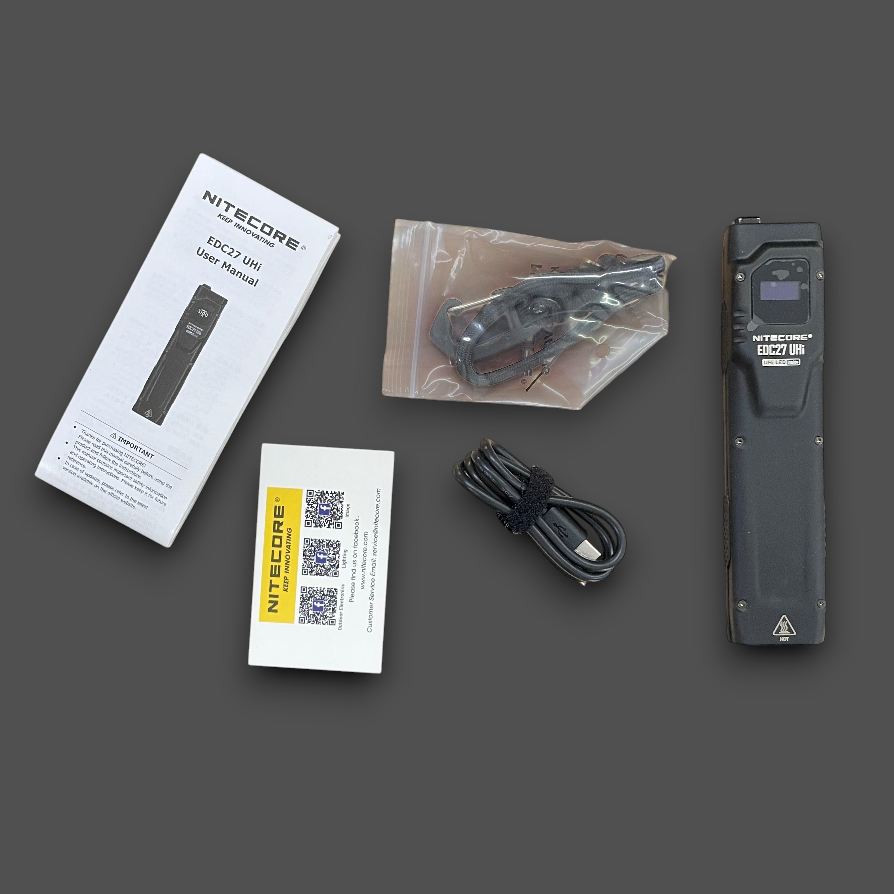 Gambar produk NITECORE Senter LED Flashlight Ultra Slim UHi 20 OLED 3100 Lumens - EDC27 UHi