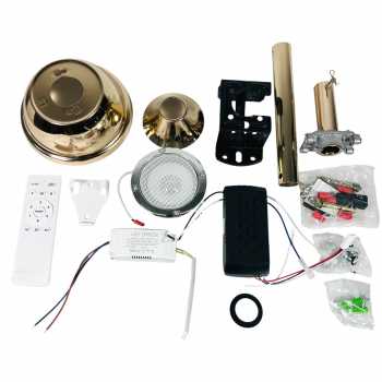 Gambar produk SOVE Kipas Angin Gantung Lampu LED Tri Color Bluetooth Music 42 Inch - SW-84