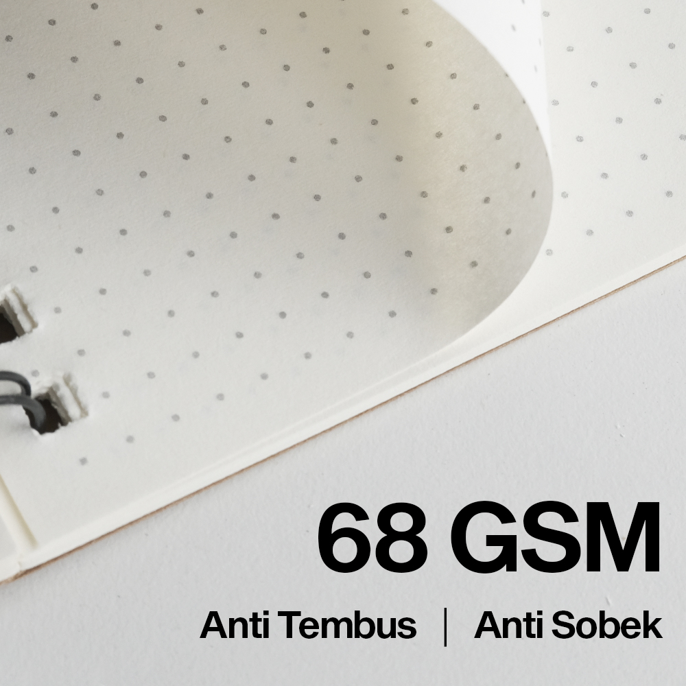 Gambar produk Toddi Buku Jurnal Softcover Notebook Diary 68GSM 100 Halaman Dot Matrix - TD6