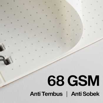 Gambar produk Toddi Buku Jurnal Softcover Notebook Diary 68GSM 100 Halaman Dot Matrix - TD6