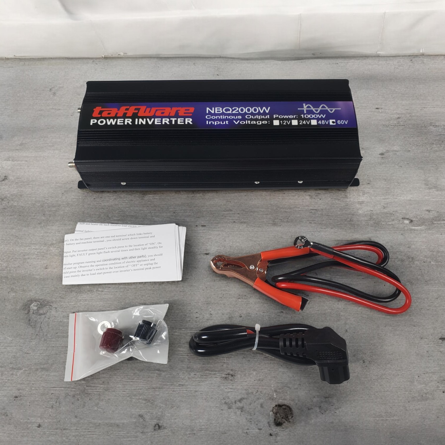 Gambar produk Taffware Power Inverter Mobil Pure Sine Wave DC 60V to AC 220V 2000W - NBQ2000W
