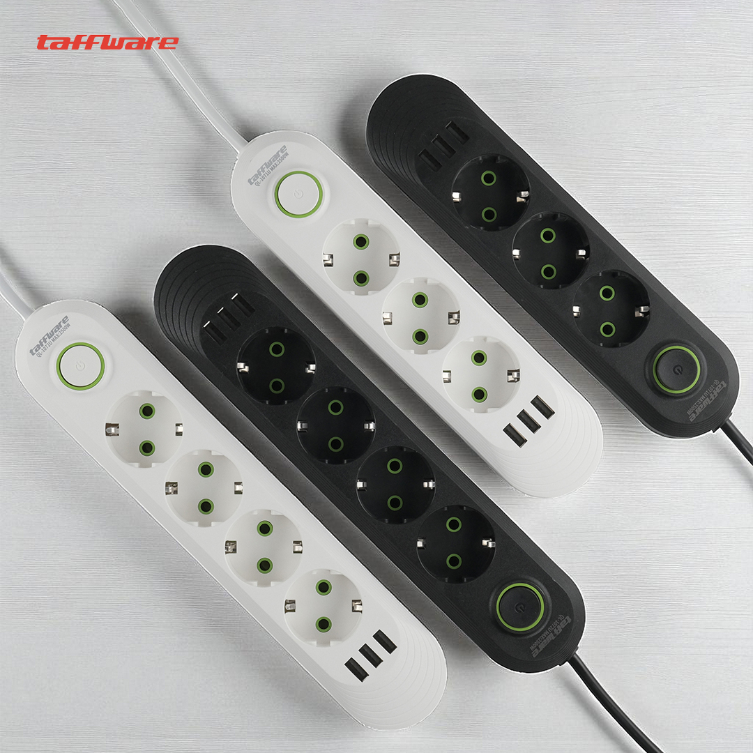 Gambar produk Taffware Stop Kontak USB Port EU Plug 10A 110-250V 2500W 3 Lubang - QL-1071U / QL-1072U