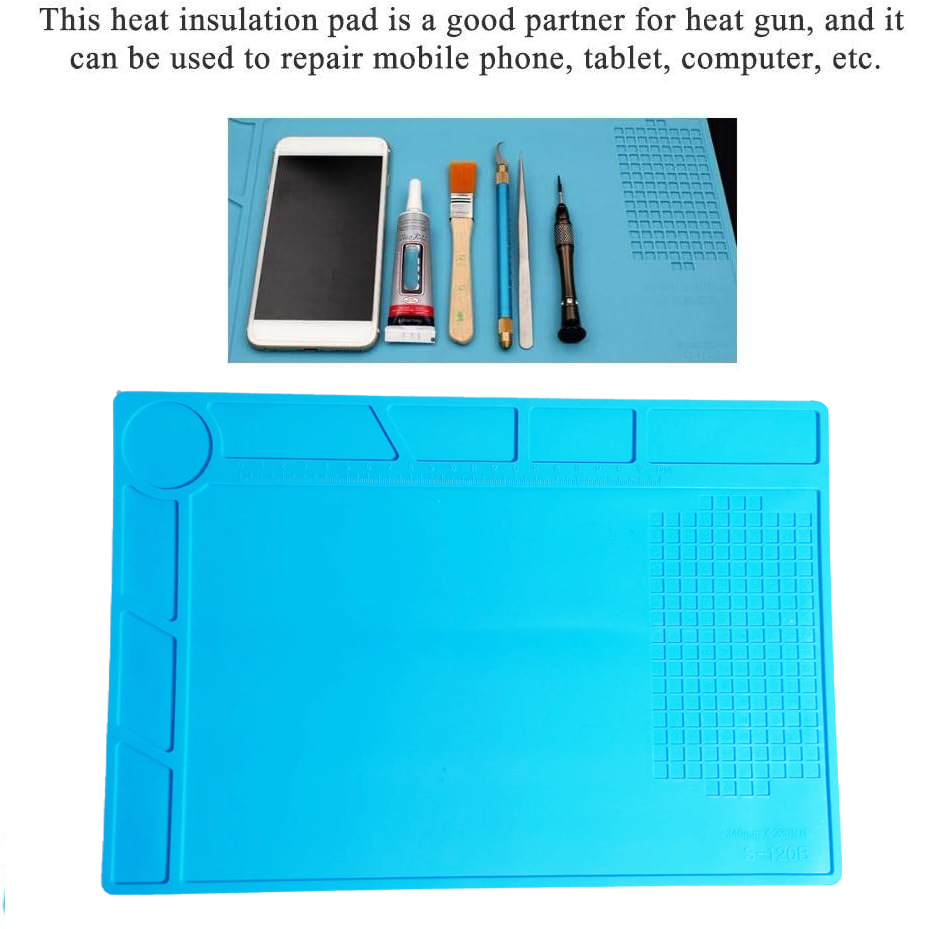Gambar produk LUXIANZI Heat Insulation Working Mat Alas Matras Kerja 340x230mm - S-120B
