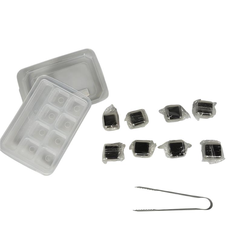 Gambar produk Leeseph Es Batu Reusable Stainless Steel Ice Cube 8 PCS - W0043