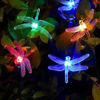 Gambar produk YUSHILED Lampu Hias String Lights Dragonfly Solar Panel IP65 8 Modes 20 LED - M088