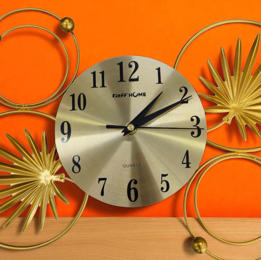 Gambar produk TaffHOME Jam Dinding Elegan European Style Iron Silent Movement 60cm - 29208J