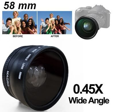 Gambar produk Super Wide Angle Lens 0.45X with Macro 58mm for Canon - S-DAL-0001