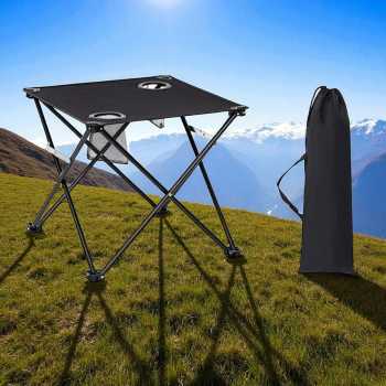 Gambar produk MAGGIX Meja Lipat Piknik Foldable Outdoor 48x48x44cm - M-48