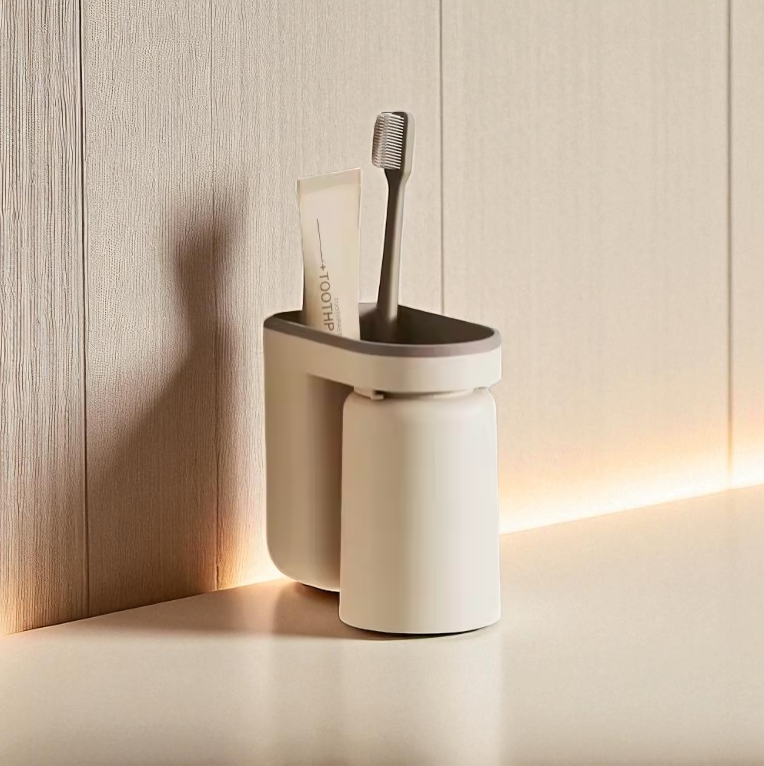 Gambar produk SAYYO Rak Sikat Gigi dan Gelas Toothbrush Storage Cup Rack Holder - G1806