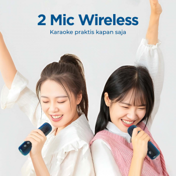 Gambar produk Yism Speaker Bluetooth Karaoke Portable with 2 Microphone 16W - WJ-A830