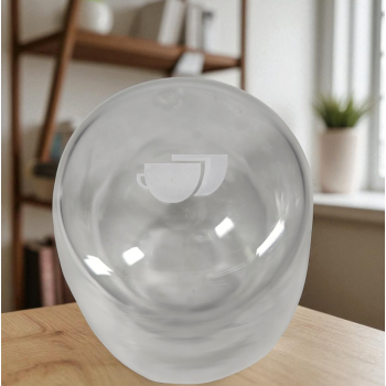 Gambar produk One Two Cups Gelas Kaca Aesthetic Tahan Panas Double Wall Glass 433ml - PLY1704