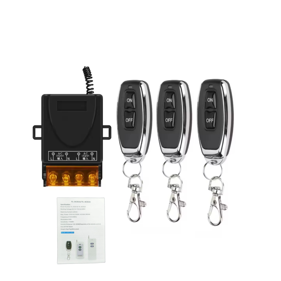 Gambar produk AMMTOO Universal Wireless Remote Control 433MHz 220V Remot Kontrol 3 PCS - YL-AC02A