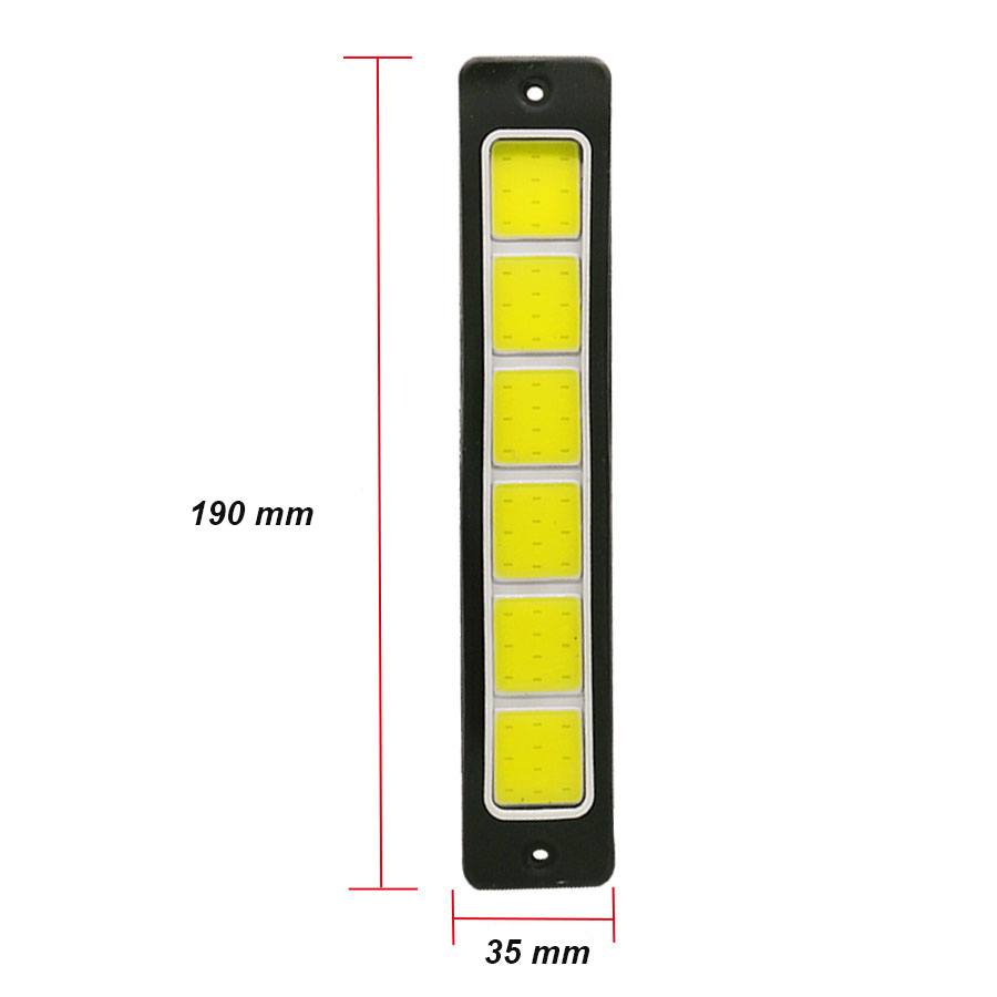 Gambar produk Lampu Kabut Mobil Foglamp LED COB DRL Waterproof Cool White 12V 190mm - MA357