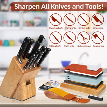 Gambar produk Chefic Batu Pengasah Pisau Knife Whetstone 400/1000 3000/8000 2PCS - CF413