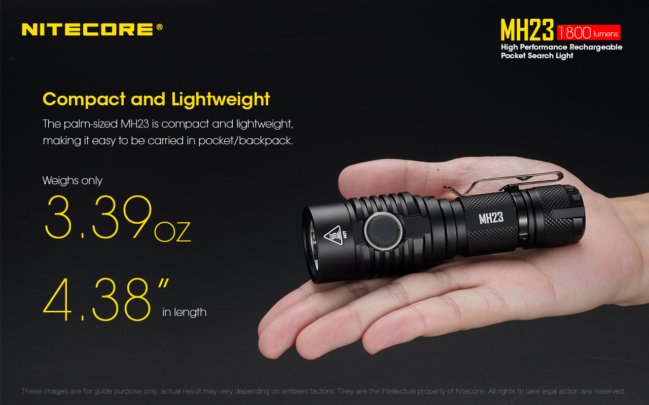 Gambar produk NITECORE Senter LED CREE XHP35 HD 1800 Lumens - MH23
