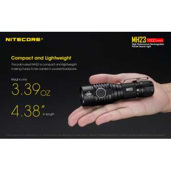 Gambar produk NITECORE Senter LED CREE XHP35 HD 1800 Lumens - MH23