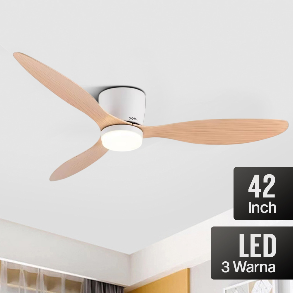 Gambar produk SOVE Kipas Angin Gantung Lampu Tri Color Ceiling Fan 42 Inch - YN-45